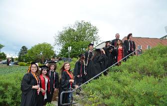 Students arrive to campus ready to walk across the graduation stage.