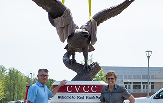 CVCC Red Hawk Sculpture